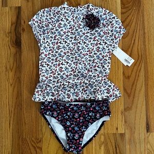 NWT Janie and Jack two piece swimsuit girl size 8